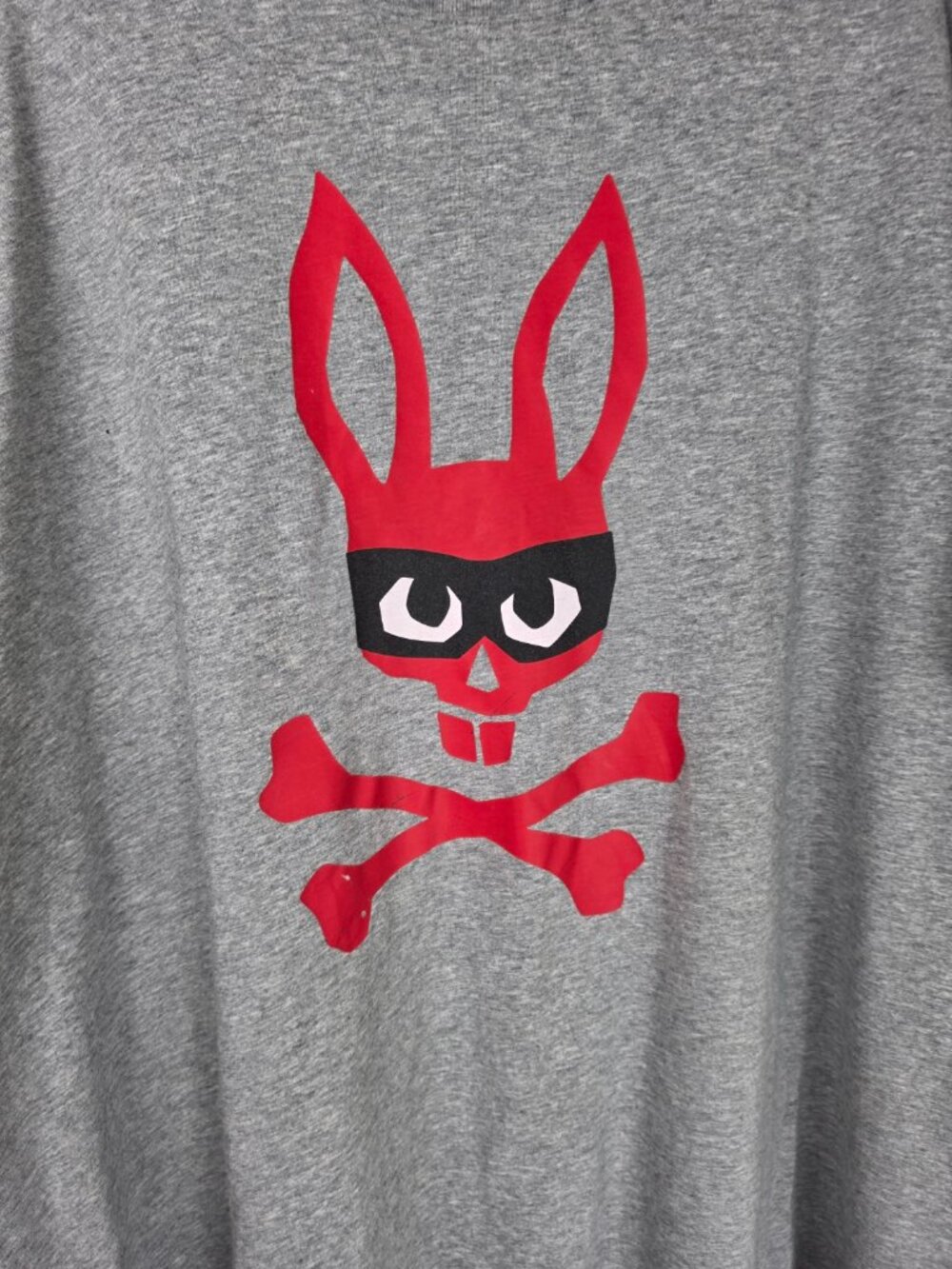 Psycho Bunny Men's Skull Crossbones Graphic T-Shirt Gray 3XLT Streetwear - Picture 6 of 10
